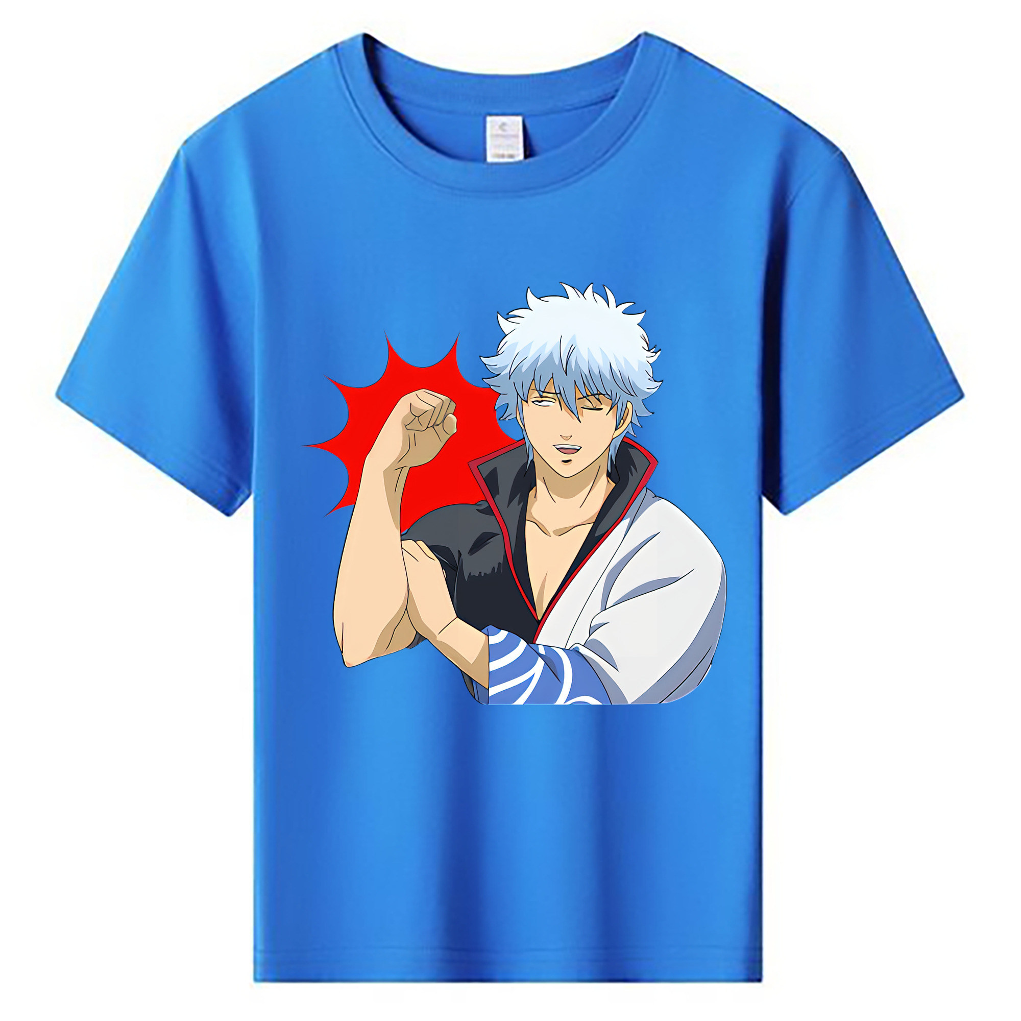 （画像用） ぎんたま 坂田銀時（さかたぎんとき） 神楽 志村新八（しむら しんぱち） GINTAMA Sakata Gintoki Kagura Shimura Shinpachi 綿100％キッズTシャツ（フロントプリント）